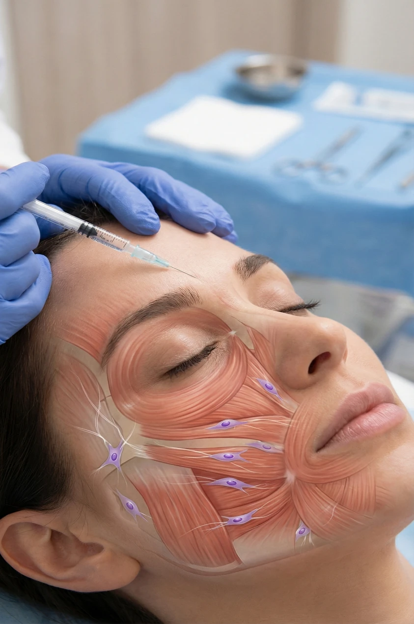 Facial injection planning illustration